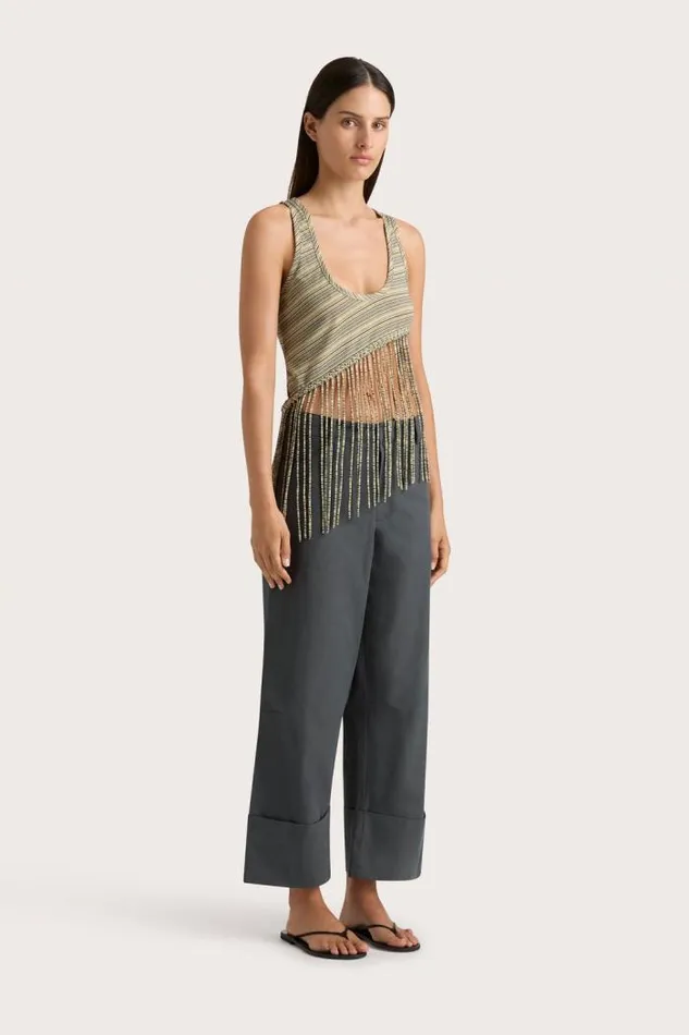 Women Faithfull The Brand Tops Maceio Top Lemon Navy Stripe