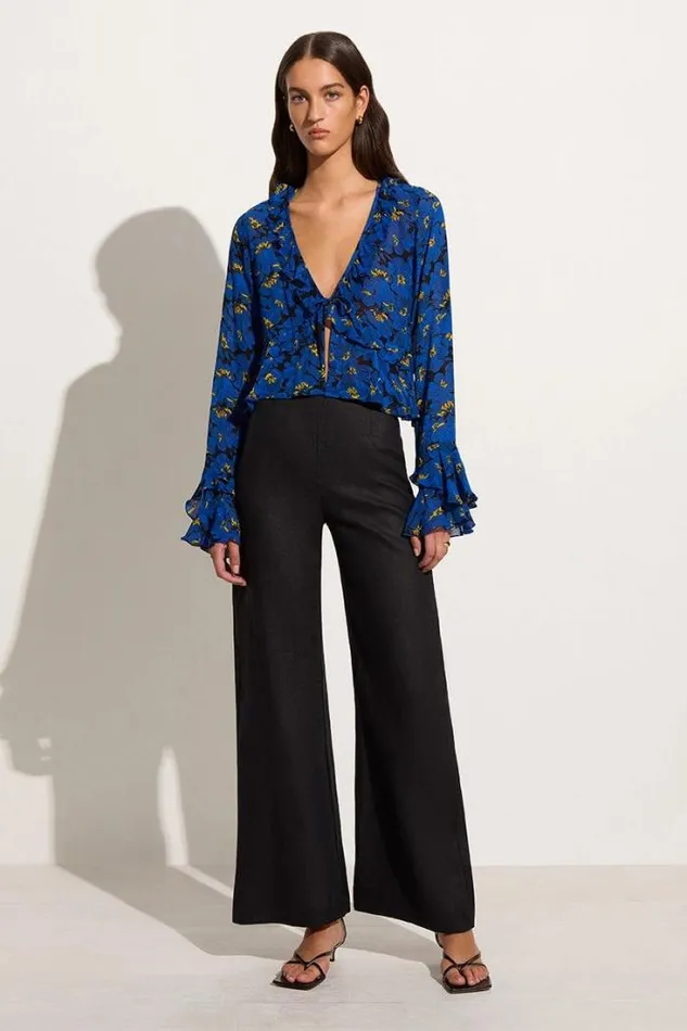 Women Faithfull The Brand Tops Montenegro Top El Limon Floral Blue
