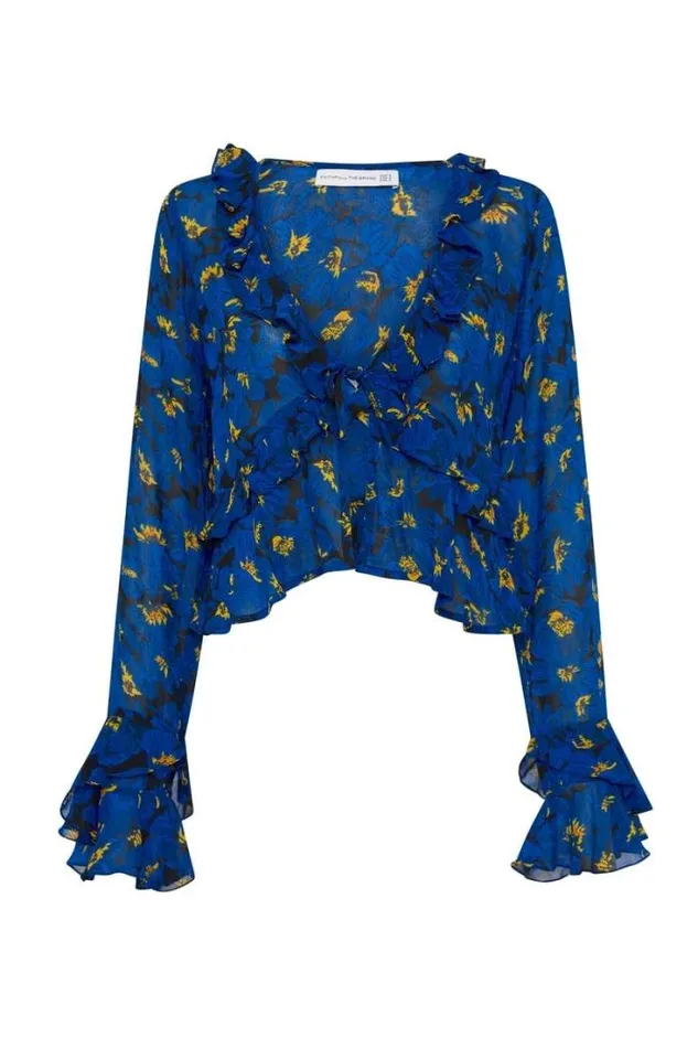 Women Faithfull The Brand Tops Montenegro Top El Limon Floral Blue