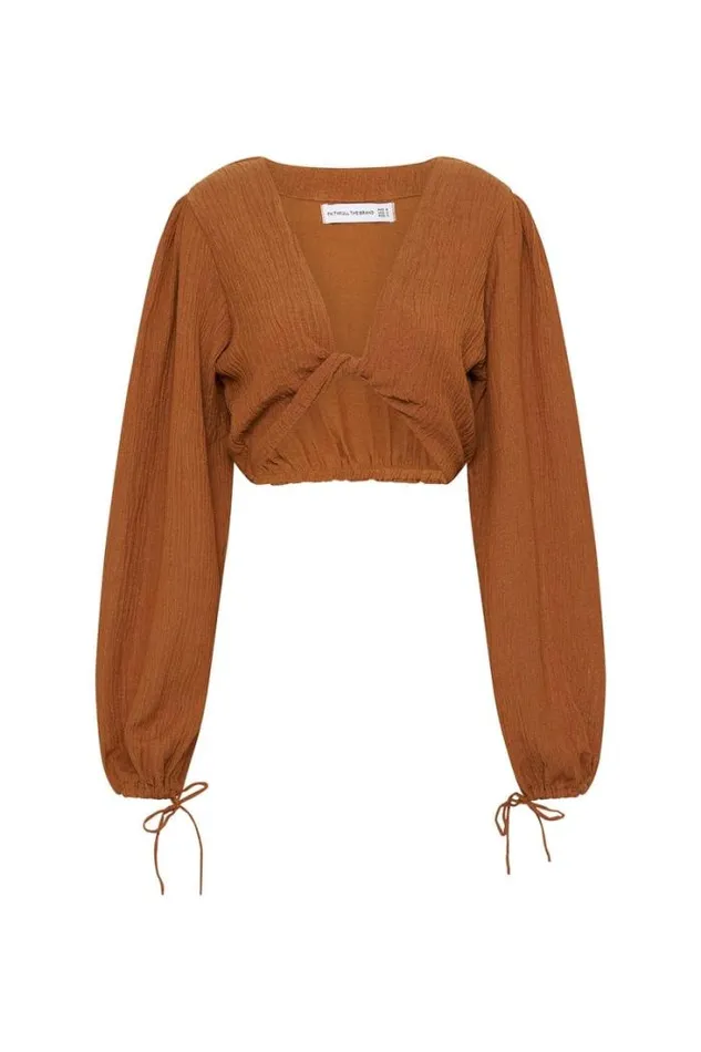Women Faithfull The Brand Tops Palmera Top Caramel 8211 Final Sale