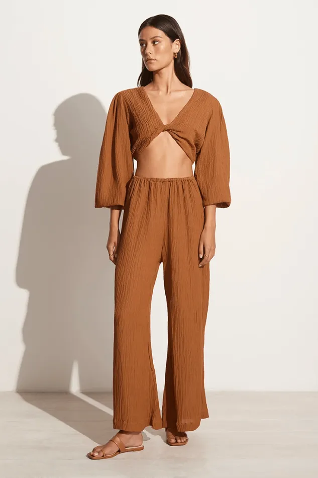Women Faithfull The Brand Tops Palmera Top Caramel 8211 Final Sale