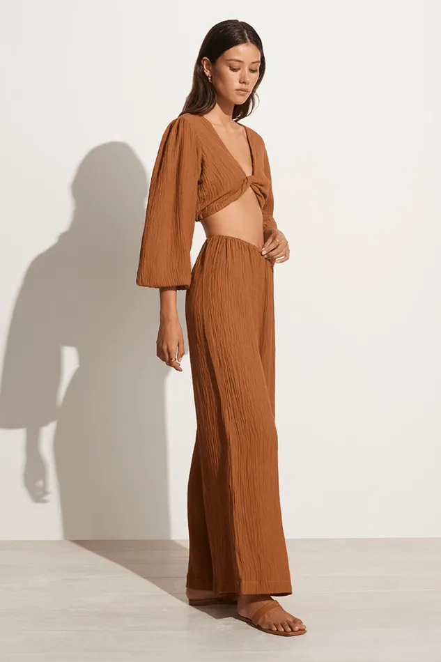 Women Faithfull The Brand Tops Palmera Top Caramel 8211 Final Sale