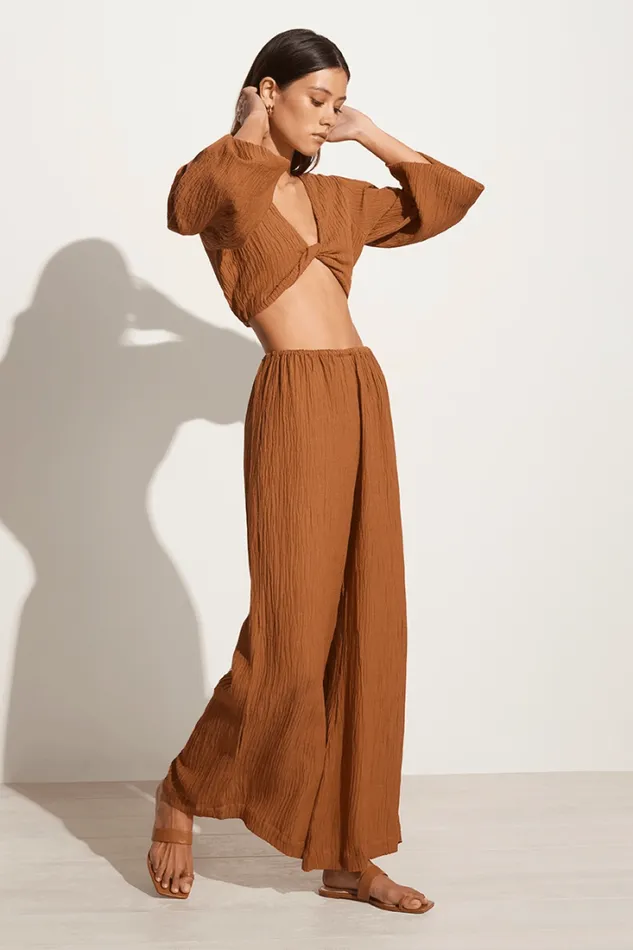 Women Faithfull The Brand Tops Palmera Top Caramel 8211 Final Sale