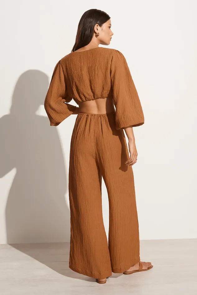Women Faithfull The Brand Tops Palmera Top Caramel 8211 Final Sale