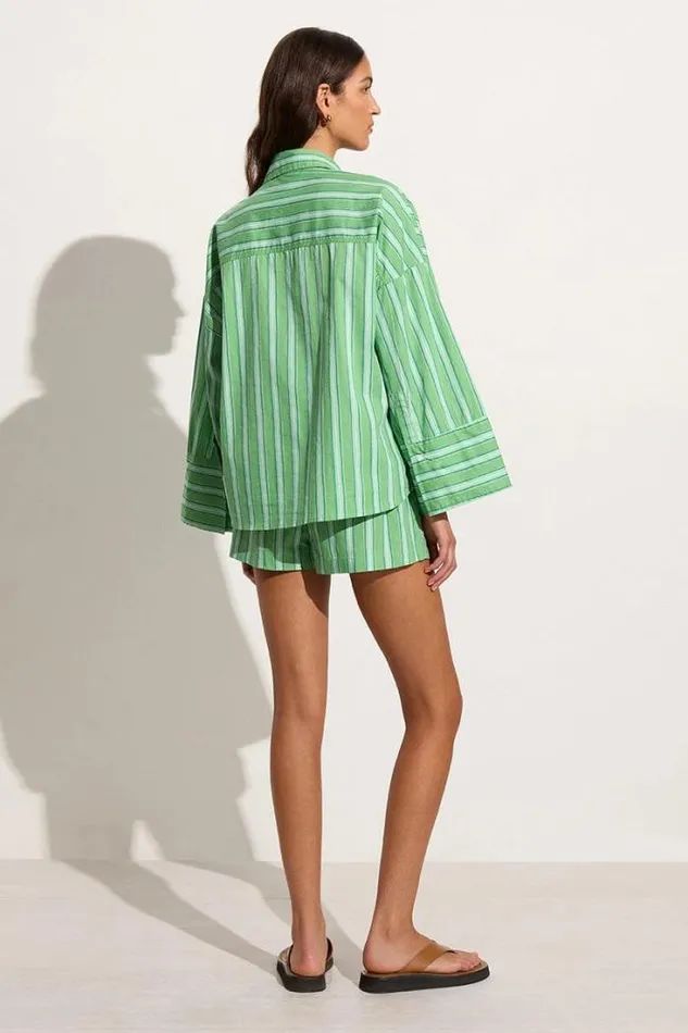 Women Faithfull The Brand Tops Tasha Shirt Akaia Stripe Green