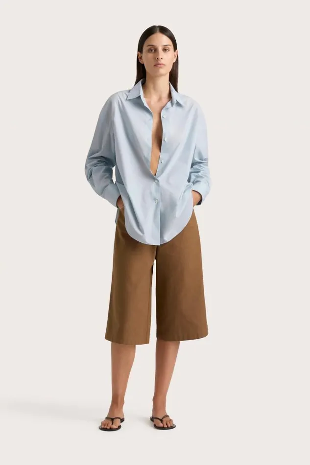 Women Faithfull The Brand Tops Vieste Shirt Sky Blue