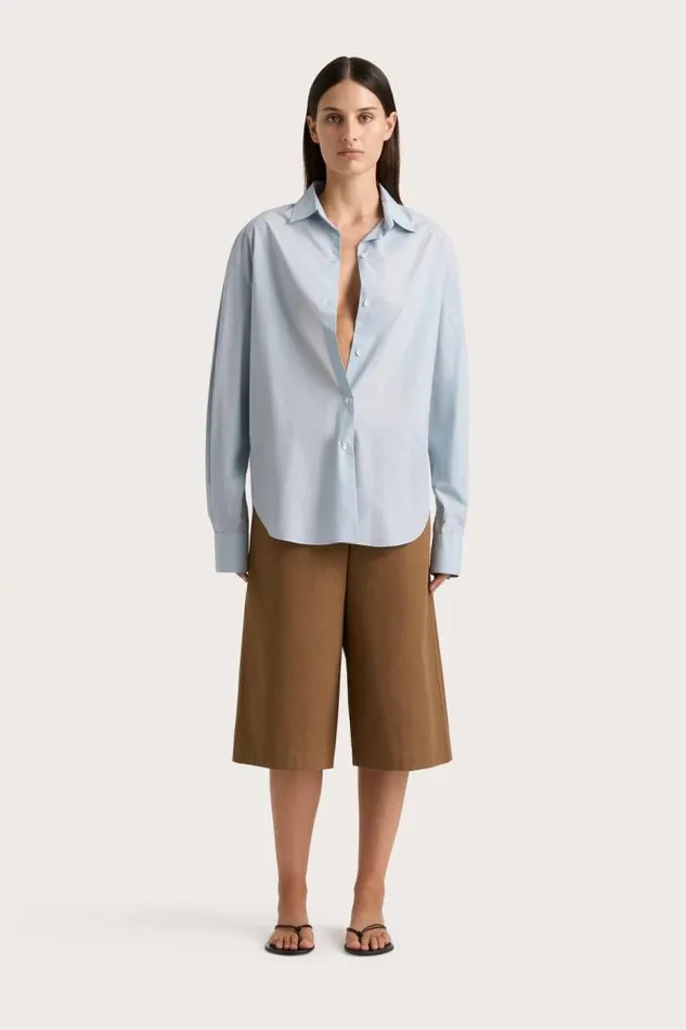 Women Faithfull The Brand Tops Vieste Shirt Sky Blue