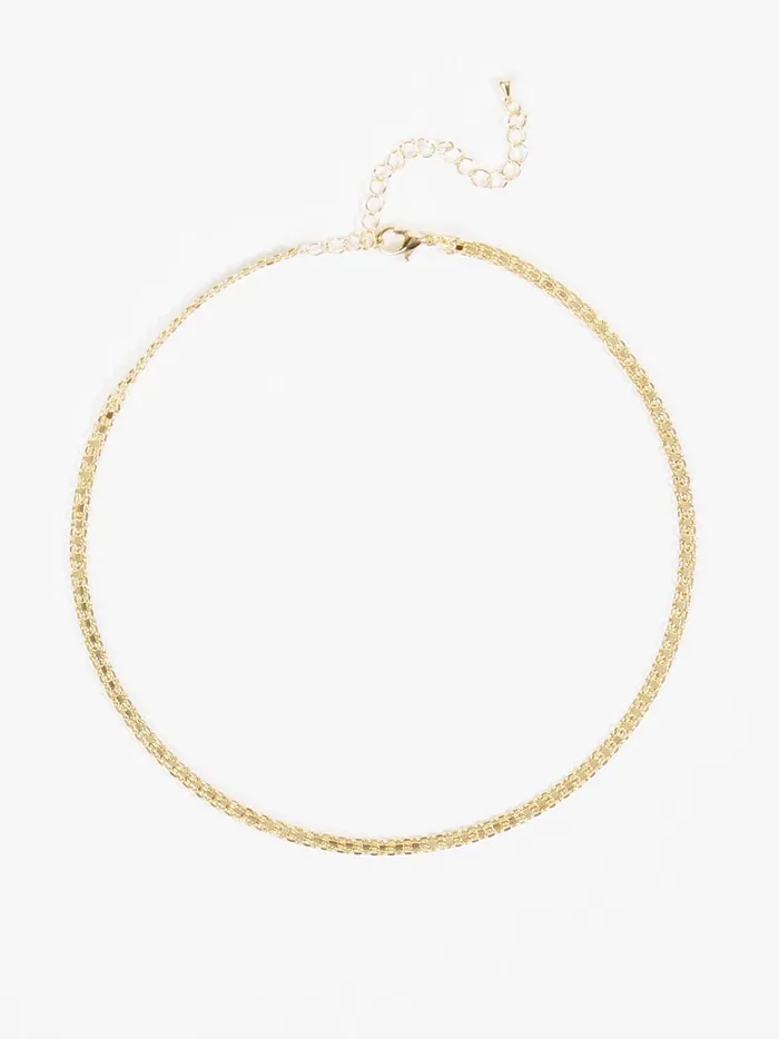 Women Flat Box Chain Choker Gold Altar039d State Jewelry