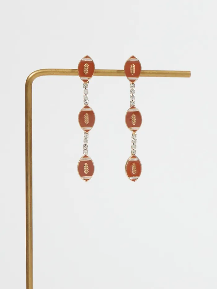 Women Football Dangle Earrings Gold Altar039d State Jewelry