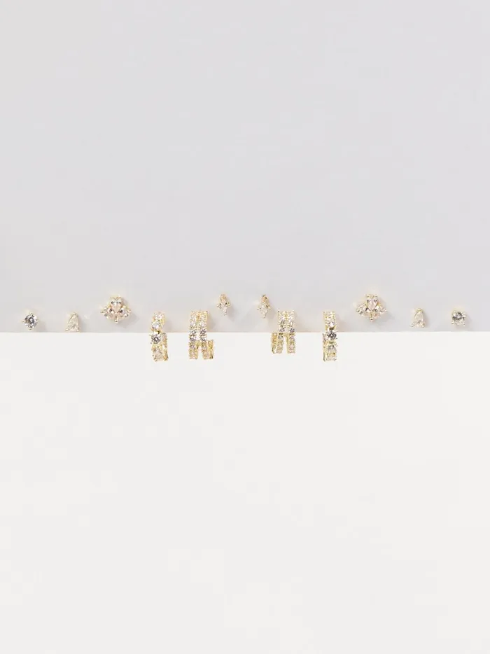 Women Glitz Earring 6 Pack Gold Altar039d State Jewelry