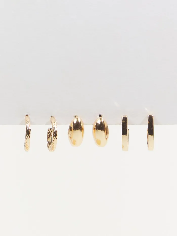 Women Gold Drop Hoop Earring Pack Gold Altar039d State Jewelry