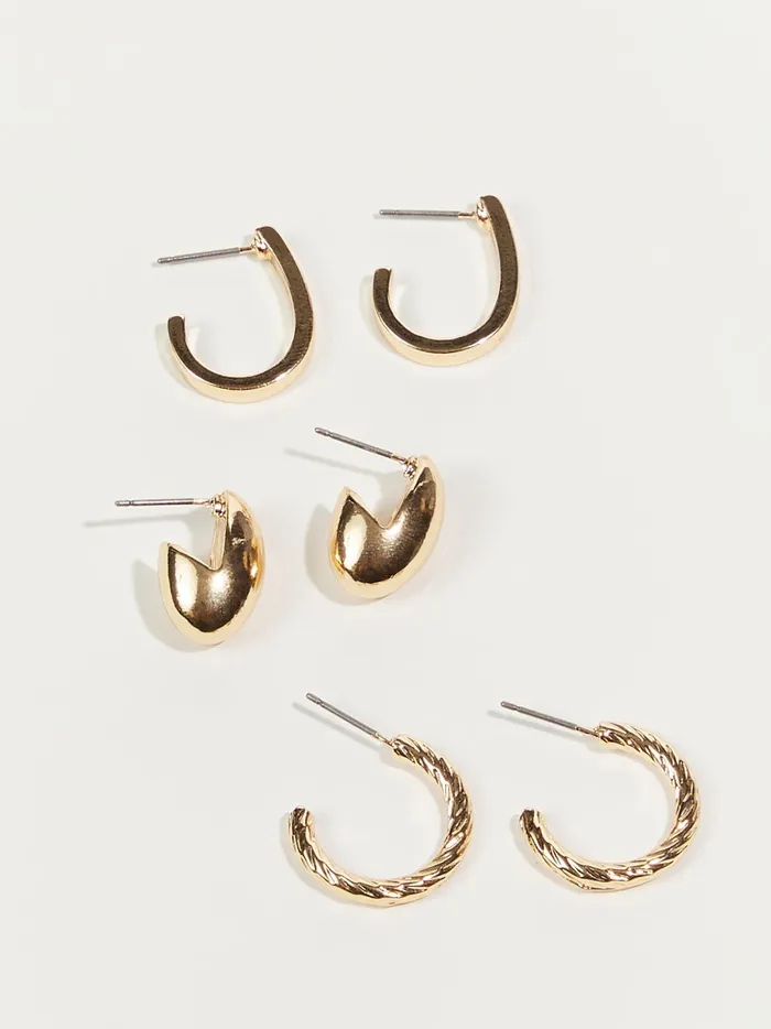 Women Gold Drop Hoop Earring Pack Gold Altar039d State Jewelry