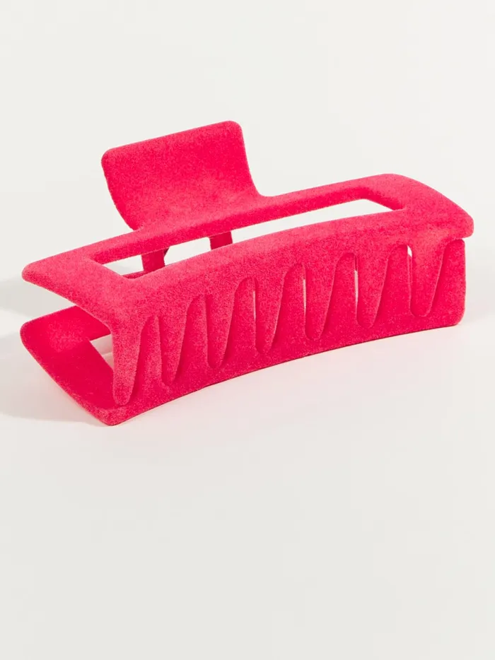 Women Grande Velvet Rectangle Claw Clip Fuschia Altar039d State Hair Accessories