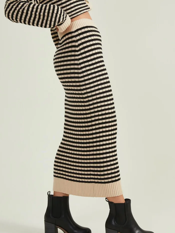 Women Halle Sweater Midi Skirt Creamblack Altar039d State Skirts Skorts