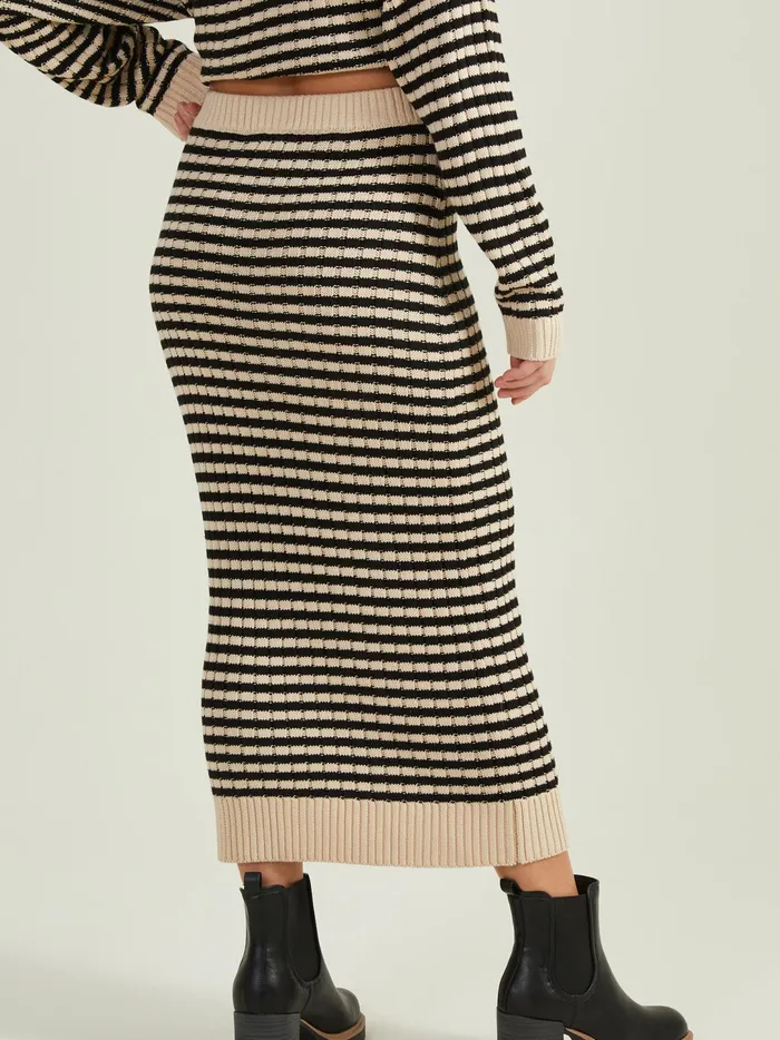 Women Halle Sweater Midi Skirt Creamblack Altar039d State Skirts Skorts