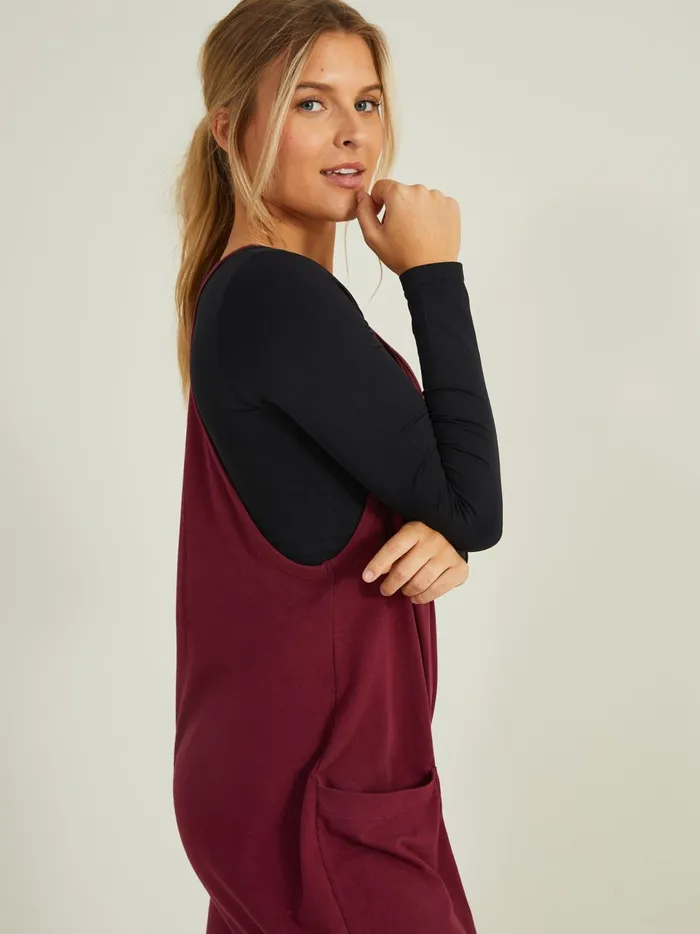 Women Hang Tough Jumpsuit Wine Altar039d State Activewear