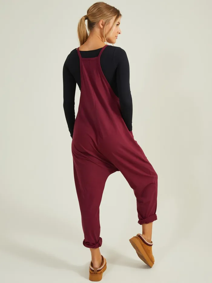 Women Hang Tough Jumpsuit Wine Altar039d State Activewear