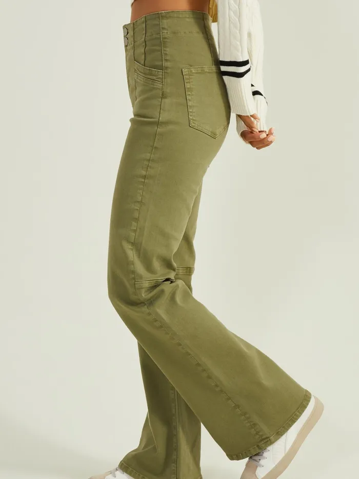 Women Harlow Flare Jeans Olive Altar039d State Statement Jeans