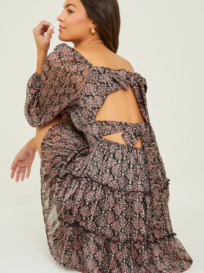 Women Hartley Tiered Floral Dress Blackmulti Altar039d State Casual