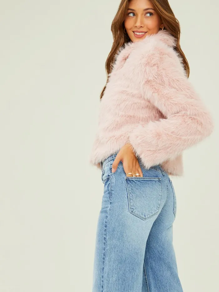 Women Hayley Fur Jacket Blush Altar039d State Jackets