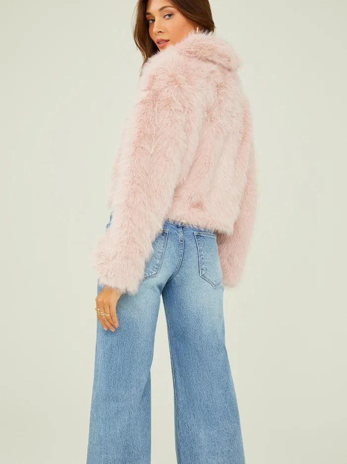 Women Hayley Fur Jacket Blush Altar039d State Jackets