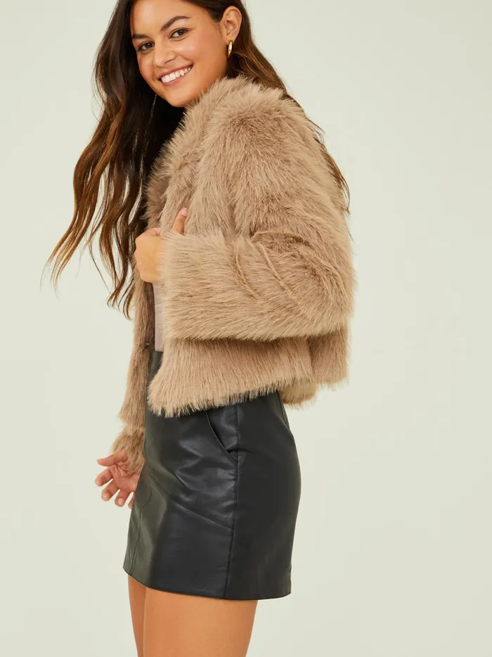 Women Hayley Fur Jacket Mocha Altar039d State Jackets