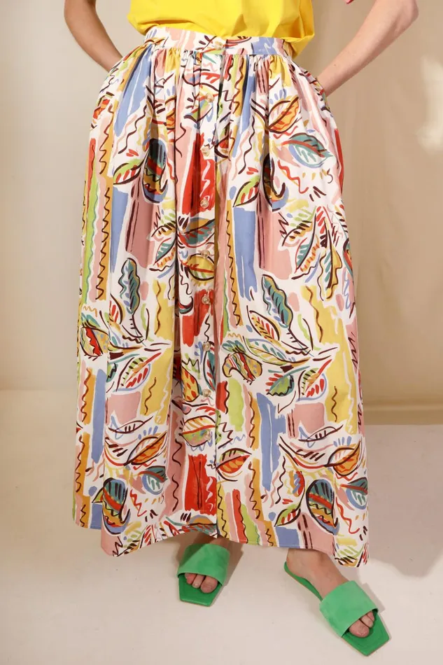 Women Isaac Skirt Painted Paisley LF Markey Skirts