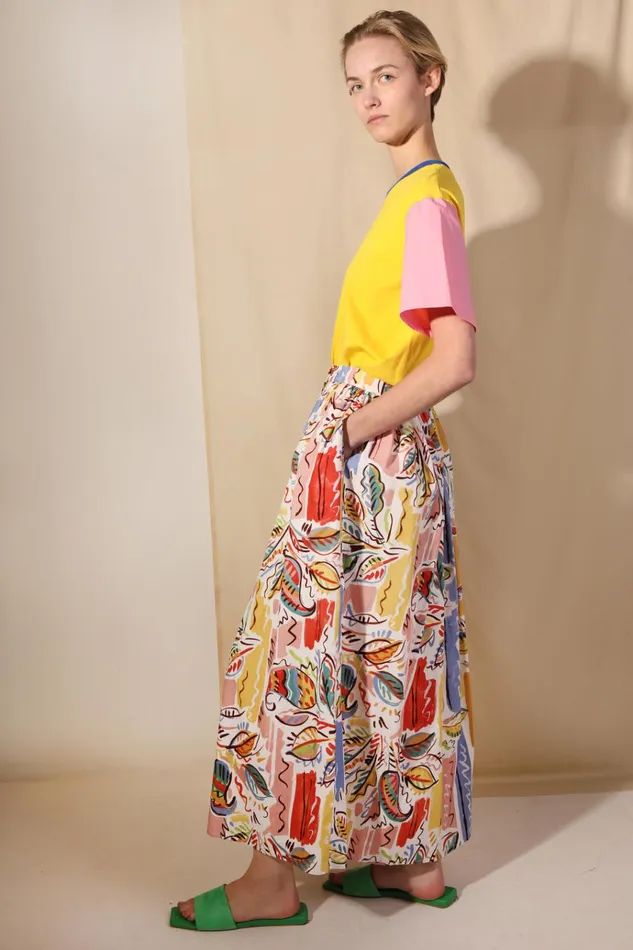 Women Isaac Skirt Painted Paisley LF Markey Skirts