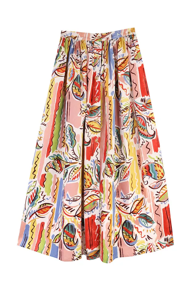 Women Isaac Skirt Painted Paisley LF Markey Skirts