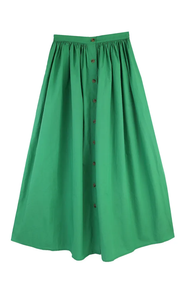 Women Isaac Skirt Verde LF Markey Skirts