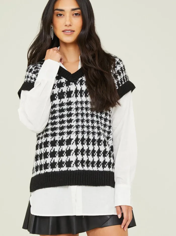 Women Jaycee Layered Button Down Sweater Black Altar039d State Sweaters