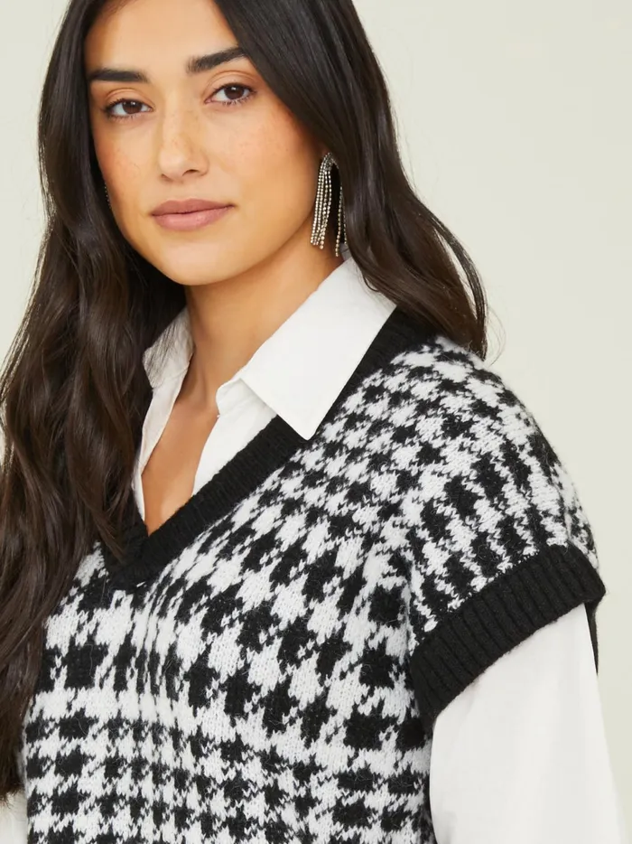 Women Jaycee Layered Button Down Sweater Black Altar039d State Sweaters