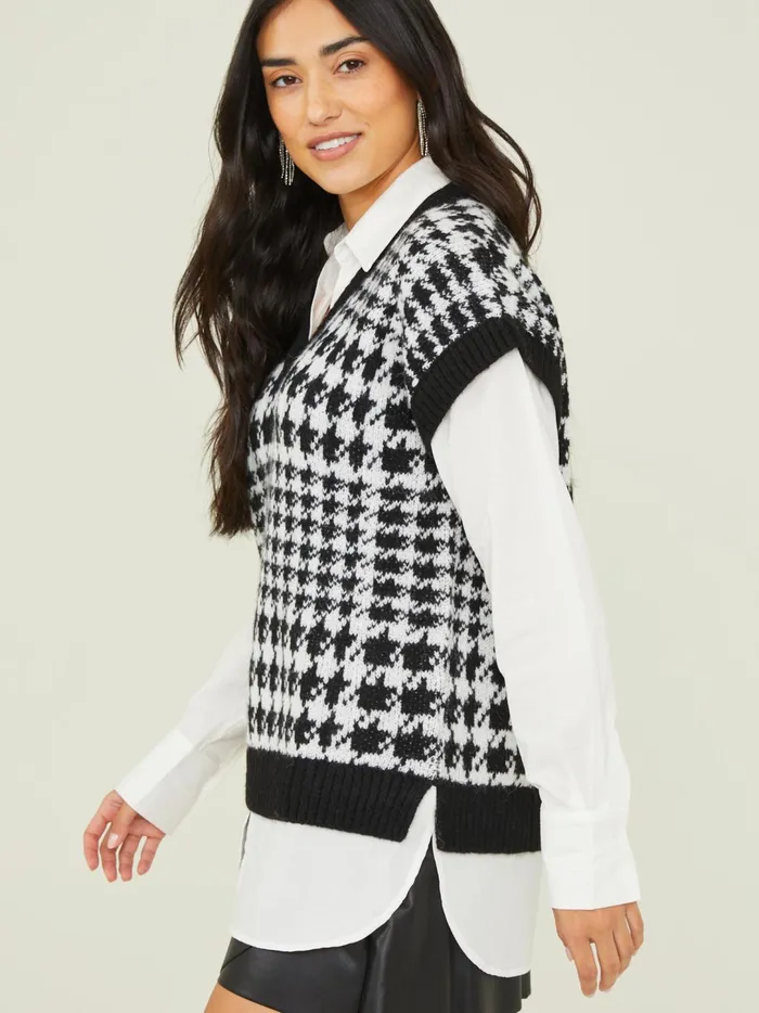 Women Jaycee Layered Button Down Sweater Black Altar039d State Sweaters