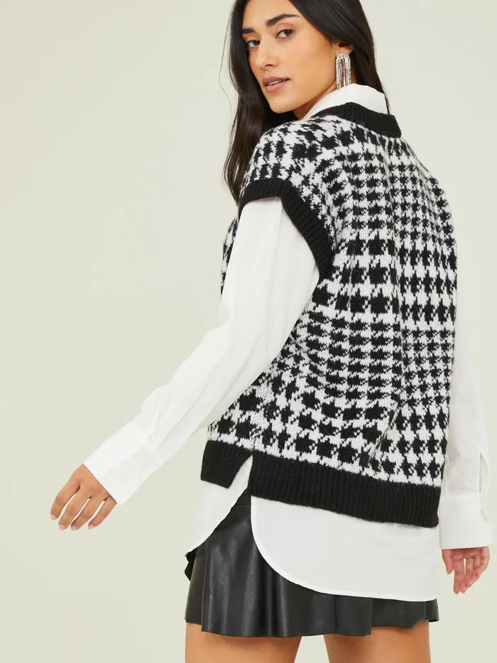Women Jaycee Layered Button Down Sweater Black Altar039d State Sweaters
