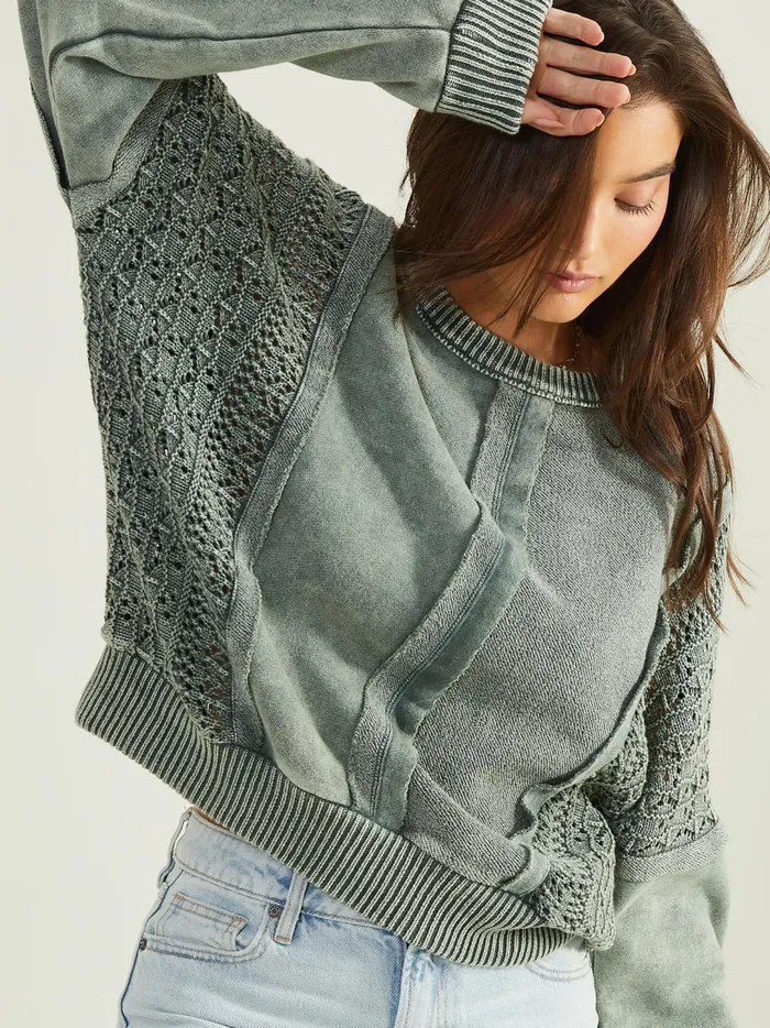 Women Jenna Crochet Pieced Top Silverpine Altar039d State Blouses