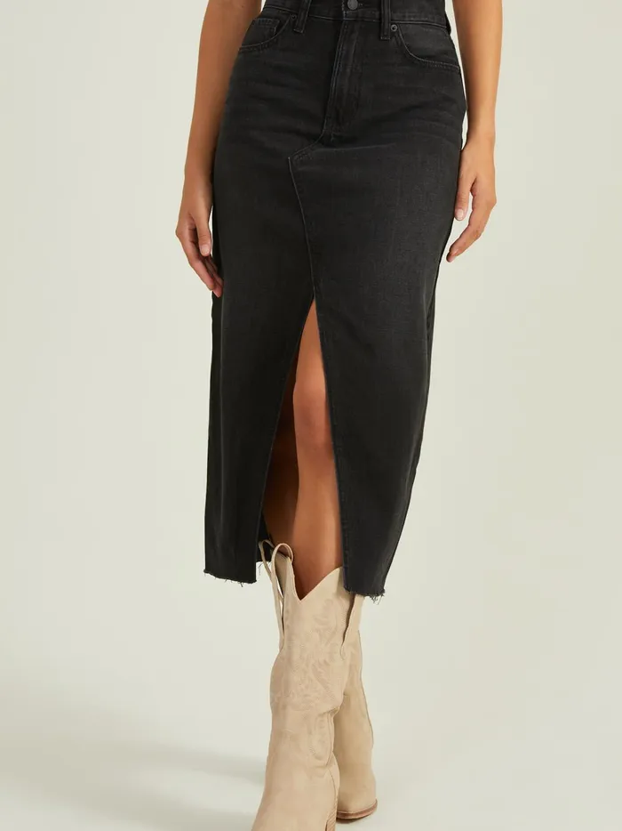 Women Jocelyn Denim Midi Skirt Washedblack Altar039d State Skirts Skorts