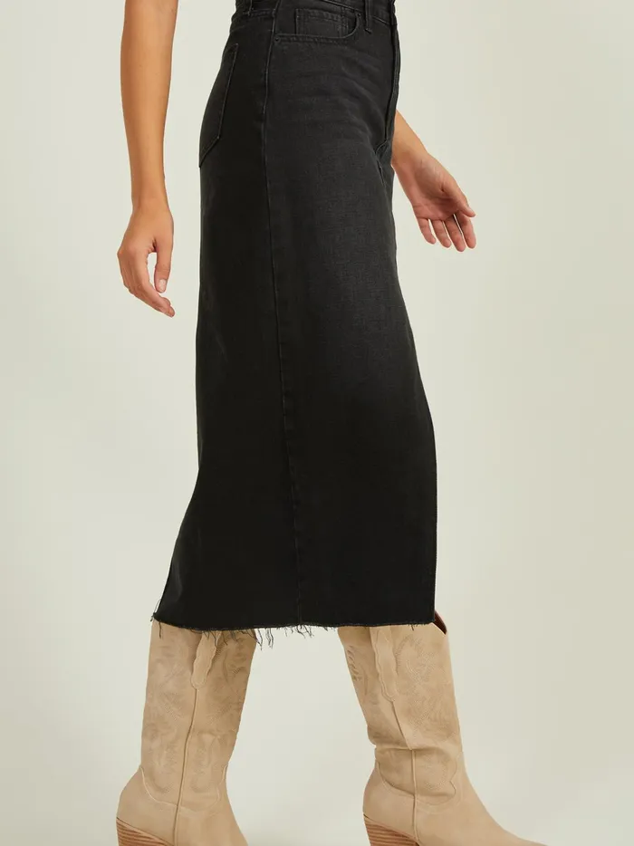Women Jocelyn Denim Midi Skirt Washedblack Altar039d State Skirts Skorts