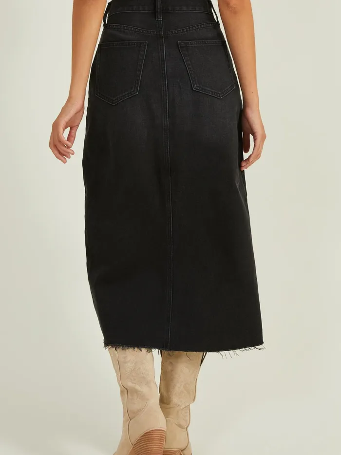 Women Jocelyn Denim Midi Skirt Washedblack Altar039d State Skirts Skorts