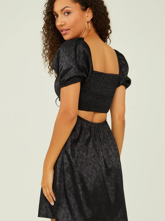 Women Jocelyn Satin Daisy Dress Black Altar039d State Special Occasion