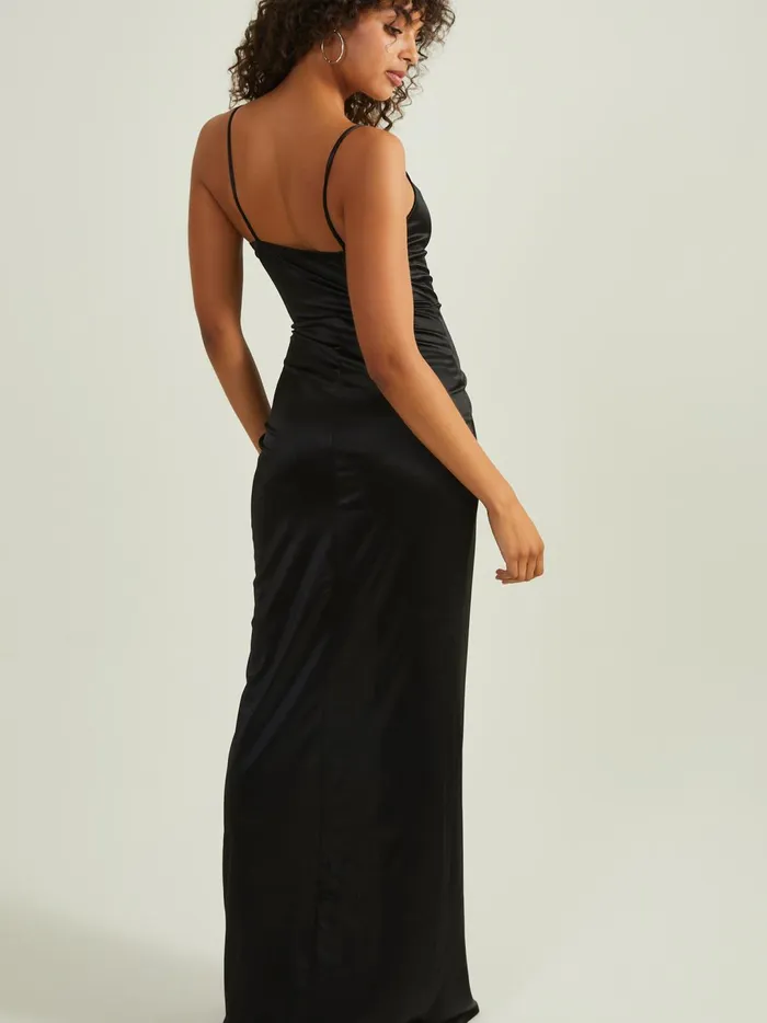 Women Jolie Satin Maxi Dress Black Altar039d State Maxi Midi