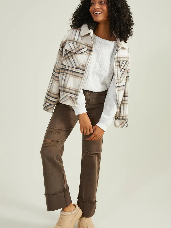 Women Julie Cable Cropped Top Ivory Altar039d State Blouses