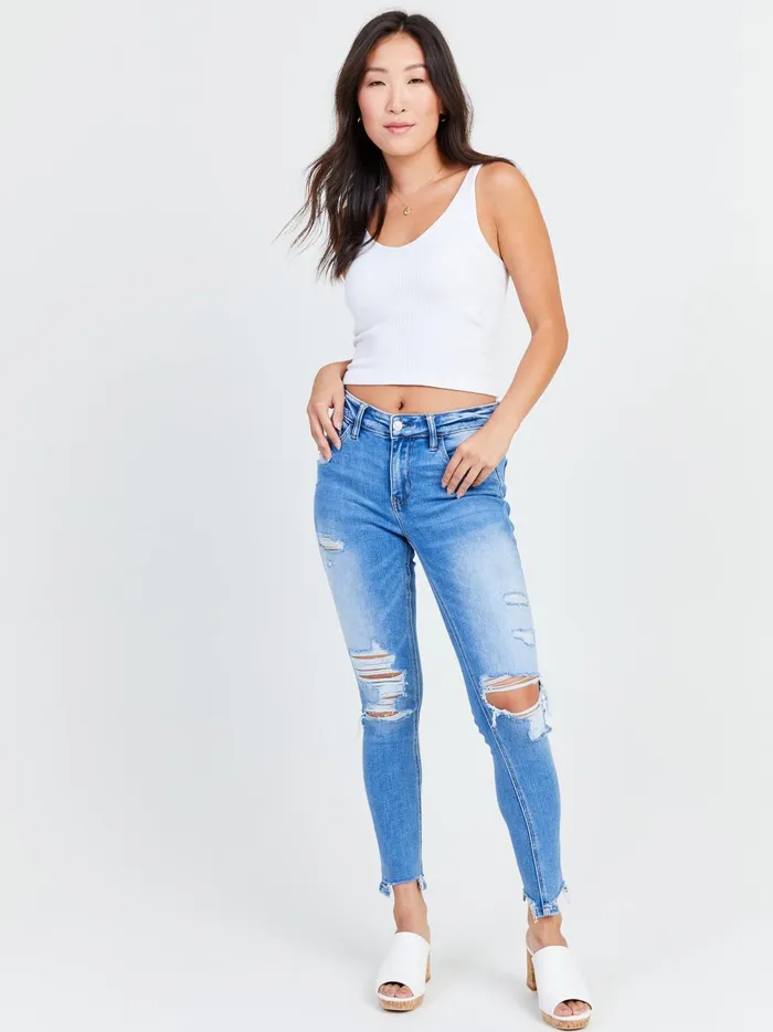 Women Kaylie Skinny Jeans Medblue Altar039d State Jeans