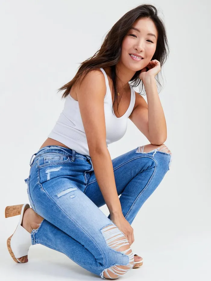 Women Kaylie Skinny Jeans Medblue Altar039d State Jeans