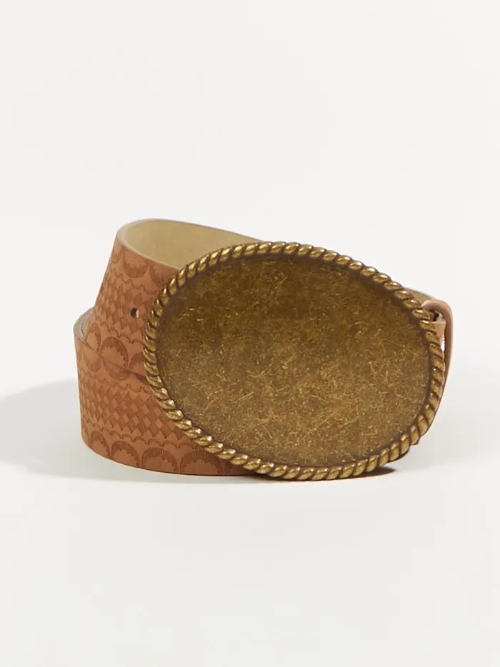 Women Large Buckle Printed Belt Brown Altar039d State Belts