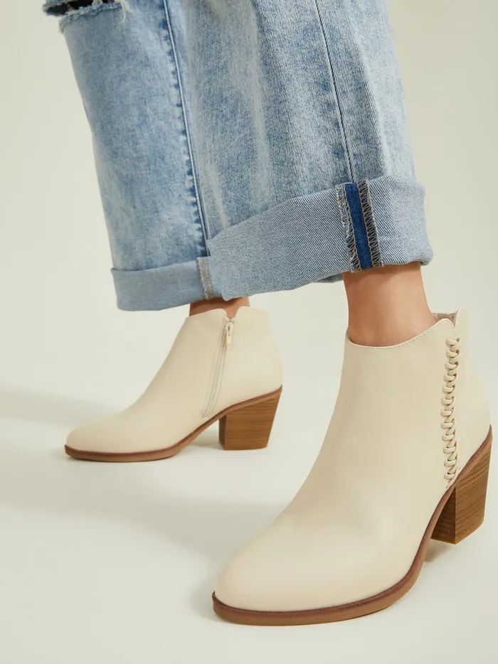 Women Lasso Stitched Ankle Booties Ivory Altar039d State Boots Booties
