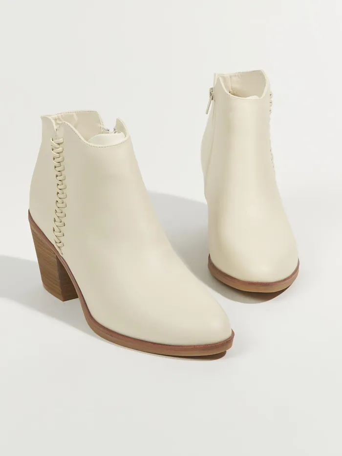 Women Lasso Stitched Ankle Booties Ivory Altar039d State Boots Booties