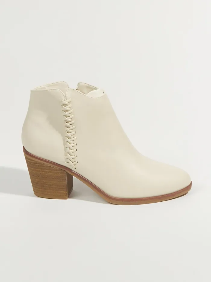 Women Lasso Stitched Ankle Booties Ivory Altar039d State Boots Booties
