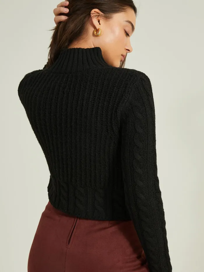 Women Legacy Cropped Sweater Black Altar039d State Sweaters