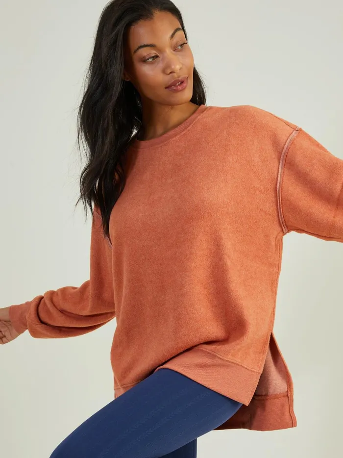 Women Leisure Fleece Top Clay Altar039d State Activewear