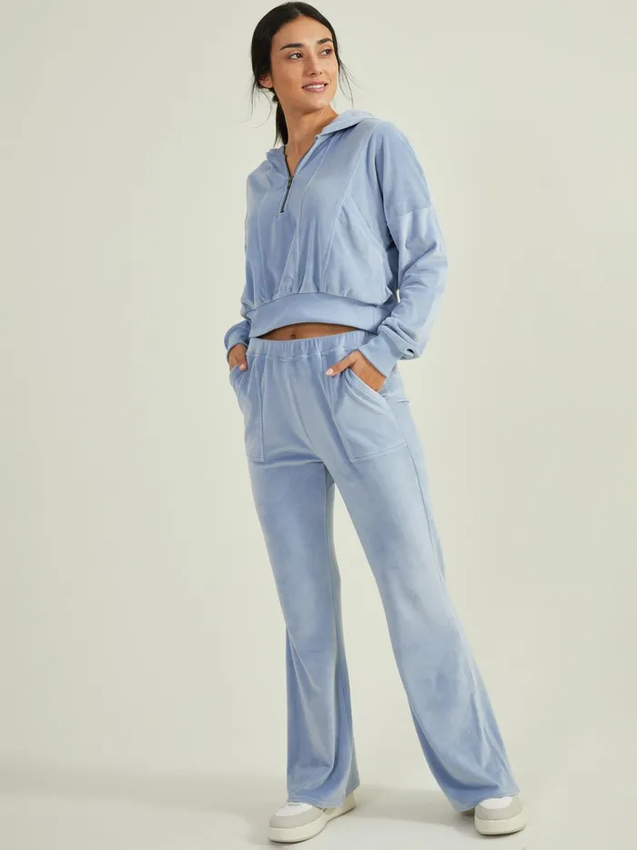 Women Let Up Velour Hoodie Zenblue Altar039d State Activewear